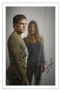 Michael C Hall Jennifer Carpenter Dexter show televisivo autografo firmato stampa fotografica A5 - Foto 1 di 1