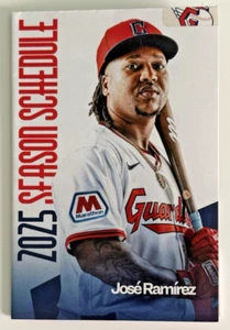 2025 CLEVELAND GUARDIANS POCKET SCHEDULE  Jose Ramirez - Picture 1 of 1
