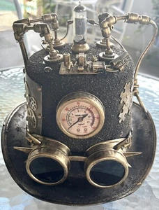 Steampunk Hat Gears Goggles Size 7 3/8 Mens - Picture 1 of 5