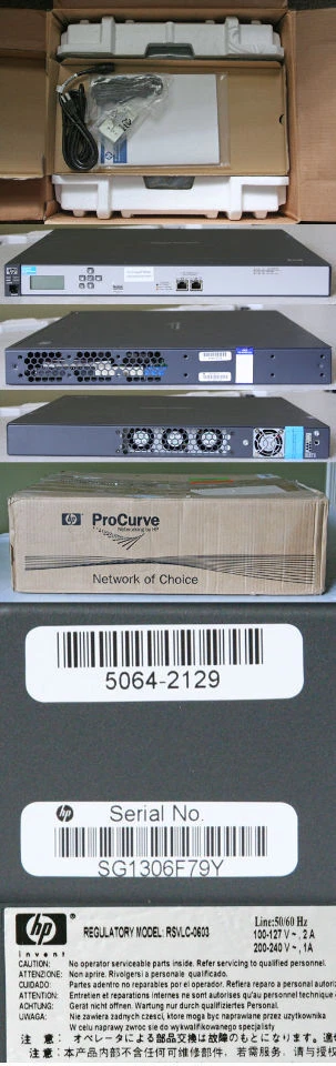 HP PROCURVE J9521A RF MANAGER CONTROLLER SECURITY APP 2 PT 50 SENSORS ETHERNET - Image 1 of 1