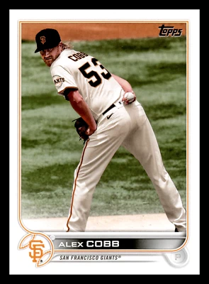 2022 Topps Alex Cobb  San Francisco Giants #359 Centered Mint - Image 1 of 2