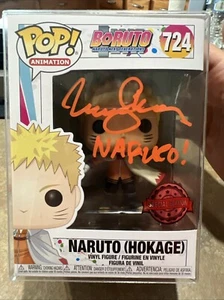 Funko Pop Boruto Naruto Hokage #724 Signed Maile Flanagan Beckett COA Special Ed - Picture 1 of 6