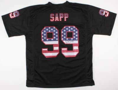 Warren Sapp Signed Buccaneers Jersey (JSA COA) 7x Pro Bowl Bucs Defensive Tackle - Image 1 of 4