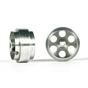 NSR 5001 Ruote Anteriori in Alluminio Ø16 x 8mm Sistema No-Air per Slot Car 1:32, 2/pk - Foto 1 di 1