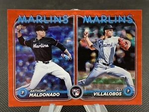 2024 Topps Update #US305 Villalobos/Maldonado #/199 Red Crackle Foilboard RC - Picture 1 of 2