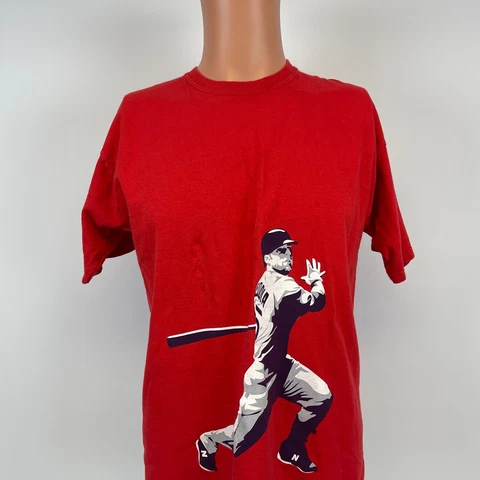 New Balance Dustin Pedroia Boston Red Sox T Shirt MLB Baseball Youth Size XL Cover