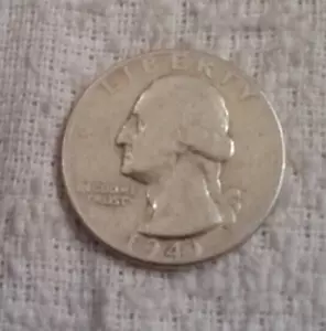 Washington Quarter: 1941 90% Silver (2540-50) - Picture 1 of 4