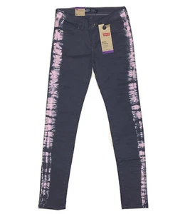 Levis Denim Legging Girl’s 8 Regular Graystone Mellow Mauve Side Dye Stretch NWT - Picture 1 of 12