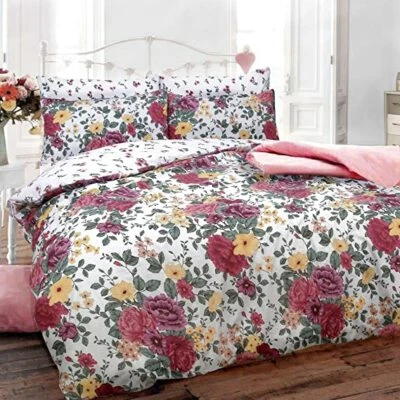DE LAVISH Floral Duvet Cover Set With Pillowcases King Size Double Single Super Bedding