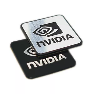 nVidia - Sticker Case Badge Aufkleber Decal - Two Emblems - Picture 1 of 3