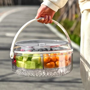 Dried Fruit Plate Nordic Candy Nuts Dish with Lid for Wedding Party - Picture 1 of 6