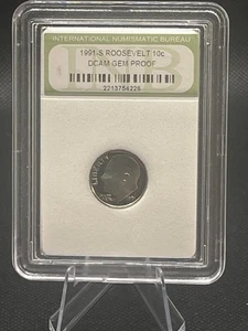 1991-S Roosevelt 10c DCAM Gem Proof - Picture 1 of 3