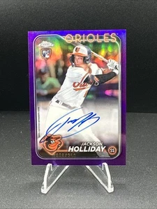 2024 Topps Chrome - Rookie Auto Jackson Holliday #RA-JH Purple Refractor /250 - Bild 1 von 7