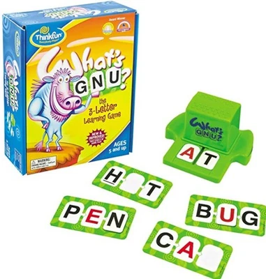 WHAT'S GNU? THE 3 LETTER LEARNING GAME FOR AGES 5+ BY THINK FUN NEW SEALED - Image 1 of 4