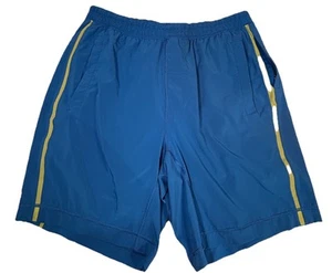 Lululemon gefütterte Shorts blau Pace Breaker Laufen sportlich Kordelzug Taschen - Bild 1 von 7