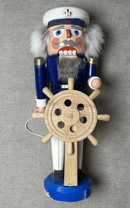 12" NAVIGATOR MARINE SEEKAPITÄN Deutscher Nussknacker Erzgebirgische Volkskunst - Bild 1 von 16