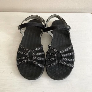 Teva Kayenta Sandals Outdoor Athletic Hiking Black Slingback Womens Size 6-6.5 - Picture 1 of 8