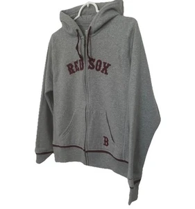 Nike Boston Red Sox Hoodie Youth Size L 12-14 Long Sleeve Fleece Full Zip Cotton - Picture 1 of 13