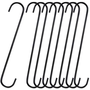 8 Pack S Hooks Heavy Duty 12 Inch Large S Shape Hooks for Hanging Plant Pots - Picture 1 of 7