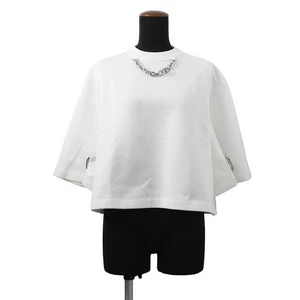 LOUIS VUITTON Snap Sleeve Crop Top Shirt Size XS Cotton89%/Nylon11%/Metal Wh... - Picture 1 of 12