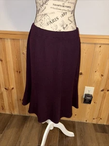 Falda St. John by Marie Gris Santana Tejido Merlot/Púrpura 12 - Imagen 1 de 4