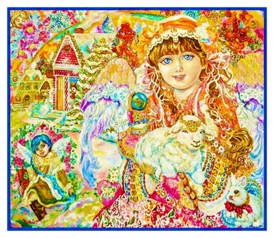 Angel Lamb of God Contemporary Yumi Sugai Counted Cross Stitch Chart Pattern - Image 1 of 4