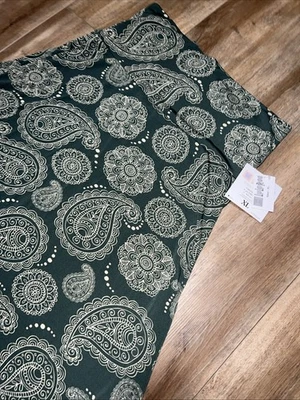 Vestido Falda LuLaRoe MAXI Verde Beige Cachemira Medallón Slinky XL 18/20 16/18 ❤️ Foto 1 de 4