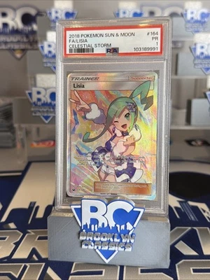 2018 POKEMON SUN & MOON CELESTIAL STORM #164 FULL ART/LISIA PSA 1 *RARE* POP 9 - Image 1 of 2