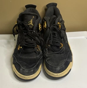 Nike Air Jordan 4 Retro Royalty Black Mid Suede Basketballschuhe Größe 10,5 LESEN - Bild 1 von 10