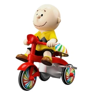 New Super7 Peanuts Super Cycles Charlie Brown Yellow Shirt with Red Trike - Picture 1 of 7