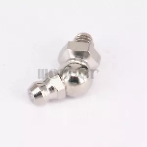 M6 x 1 mm métrico 45 grados grasa inoxidable pezón Zerk accesorio para pistola de grasa - Imagen 1 de 4