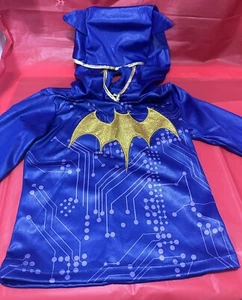 DC SUPER HERO GIRLS BATGIRL COSTUME COSPLAY WITH HOOD WITH EARS SHIRT TOP SMALL - Picture 1 of 8