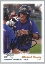 Michael Rooney IP autograph signed 2010 Grandstand Aberdeen IronBirds card