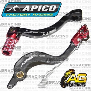 Palanca de pedal trasero y engranaje rojo Apico negra para Honda CR 125 2004-2007 MotoX - Imagen 1 de 1