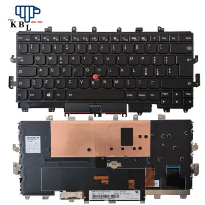 New Italy Language For Thinkpad X1 YOGA 2016 Black Backlight Laptop Keyboard - Image 1 of 4