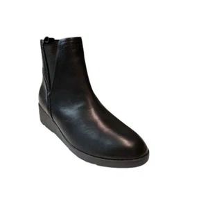 Taryn Rose Womens Saygee Black Wedge Heel Comfort Ankle Bootie Size 10 NWT NWOB - Picture 1 of 11