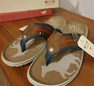 NEU Mustang Herrenschuhe Gr 41 EU, Pantoletten Braun Cognac. - Bild 1 von 6