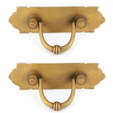 2 large 8" BOX HANDLES chest brass furniture old vintage age style 20 cm BRASS B
