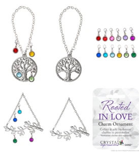 Ganz Rooted In Love Family Tree or Branch Ornament/Car Charm & Birthstone Charms - Picture 1 of 48