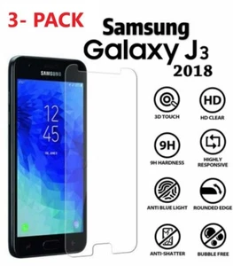 3-PC For Samsung Galaxy J3 Orbit/Star/V J7 2018 Tempered Glass Screen Protector - Picture 1 of 4