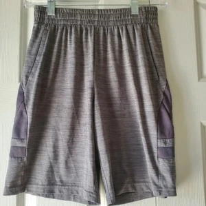 Tekgear Boys Medium Light Grey Shorts w/ Dark Grey Stripe - Picture 1 of 7