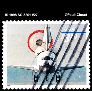 US 1998 SC 3261 $3,20 transbordador espacial aterrizaje multicolor ung s/ad fino/fino #27 - Imagen 1 de 2