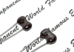 2pcs - Sangamo 330P (330PF 0.33nF) 500V 5% Silvered Mica Capacitor - Picture 1 of 3