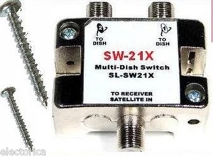 SW21 SATELLITE SWITCH SW21X For DISH NETWORK BELL LNB HD MULTISWITCH TV 110 119 - Picture 1 of 2