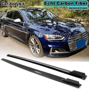 Carbon Schweller Seitenschweller Side Skirts Ansatz für Audi A5 B9 Sline S5 17UP - Picture 1 of 11