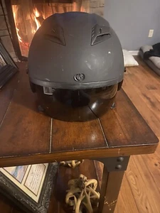 motorcycle helmets half dot approved pull down dark visor - Picture 1 of 3