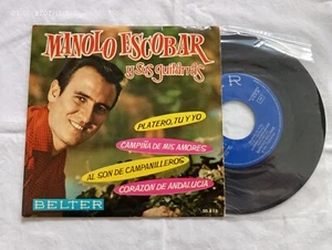 MANOLO ESCOBAR Y SUS GUITARRAS SINGLE VINILO-AL SON DE CAMPANILLEROS - Picture 1 of 4