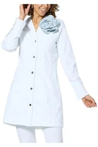 C Wonder by Christian Siriano Denim Shirt Jacket White - Picture 1 of 1