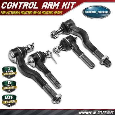 4 внутренних и внешних конца анкерного стержня для Mitsubishi Montero 92-00 Montero Sport 97-04 - Изображение 1 из 4