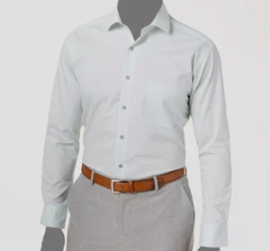 Alfani Mens Regular-Fit Long-Sleeve Dress Shirt, XL(17-17.5 32/33), White/Mint - Picture 1 of 1